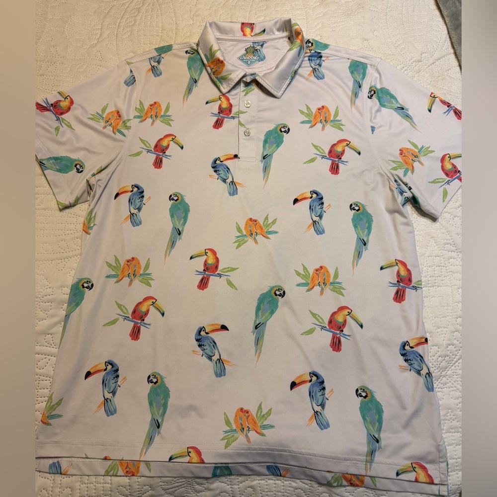 Chubbies Colorful Parrot Print Polo